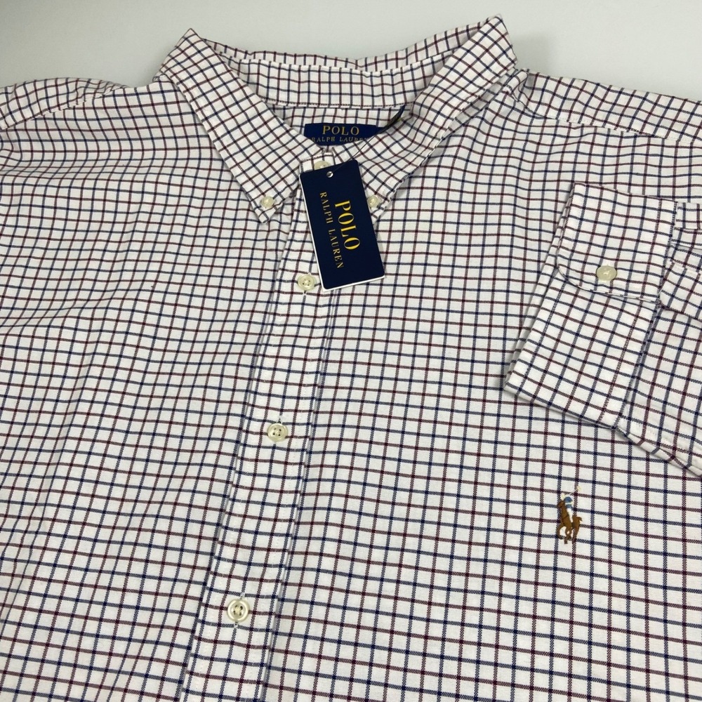 Polo Ralph Lauren Men's 4XLT Tattersall Plaid Oxford Shirt Multi Check NWT